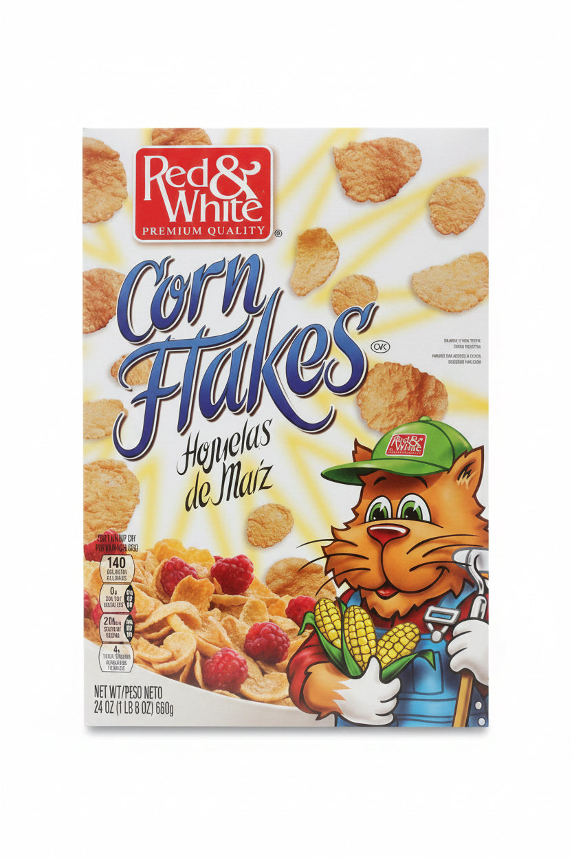 Red & white corn flakes