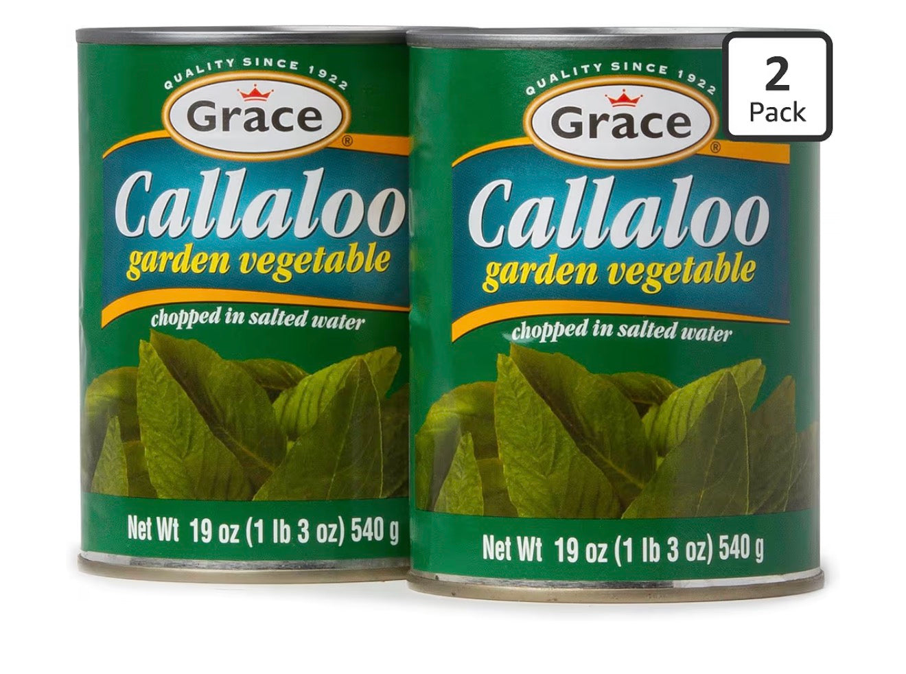 Grace Callaloo 19oz - 2 Pack Jamaican Callaloo Canned