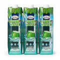 Grace 100% Pure Coconut Water - 1 Liter - 3 Pack - Fresh Coconut Water